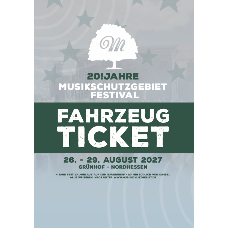 Kleegras - Musikschutzgebiet Fahrzeugticket